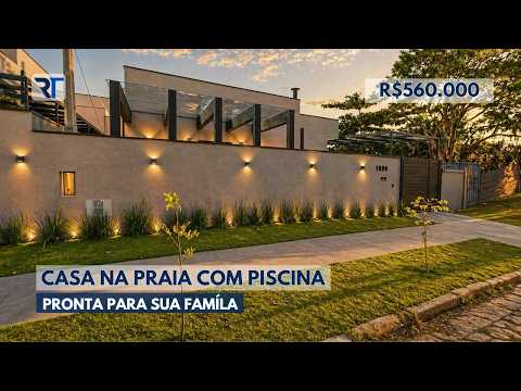 🔴 CASA À VENDA EM PERUÍBE | CASA NOVA COM PISCINA E 3 QUARTOS PRONTA PARA MORAR