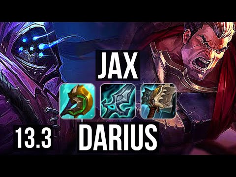 JAX vs DARIUS (TOP) | Rank 3 Jax, 6/0/0, Dominating, Rank 16 | EUW Challenger | 13.3