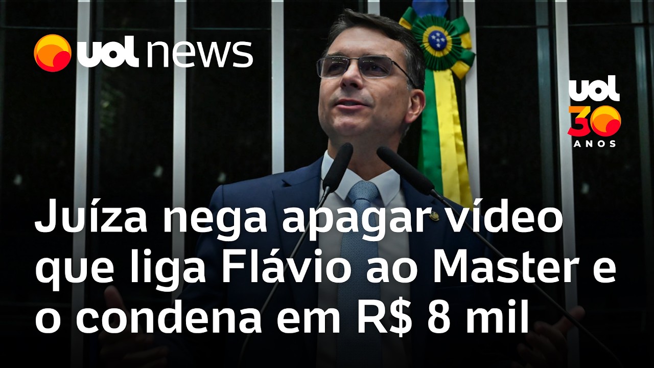 Flávio Bolsonaro pede exclusão de vídeo que o liga ao Master, mas juíza nega e o condena em R$ 8 mil