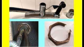 How to remove old kitchen faucet Nut. Как открутить гайку кухонного крана