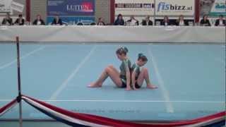 preview picture of video 'Rowanne & Lisa, SV Doto, AcroGym, DistrictsFinale Zuid-Holland, 16 Maart 2013, Monster'