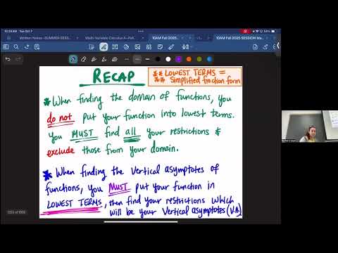 Quiz 8 Review--Math 195--Lesson 10--Fall Semester