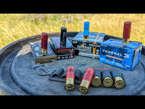 The best 12 gauge Buckshot? comparison Mossberg 590 Flitecontrol Winchester Defender Fiocchi Defens