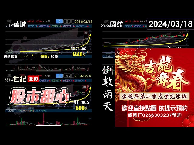 03/18【甜心盤後影音】吉龍舞春課程，報名倒數兩天