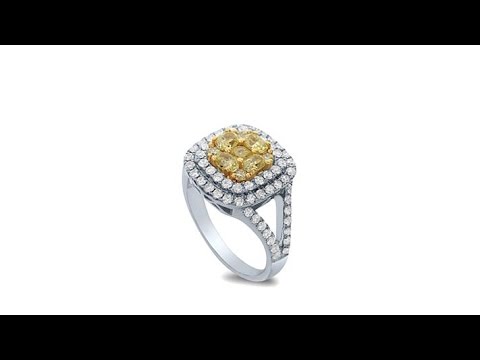 Diamond Couture 14K 2Tone 2ctww Diamond Frame Ring