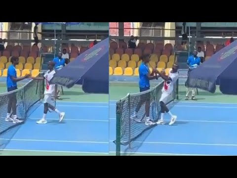 French Tennis player Slaps Ghanaian Opponent after Losing The ITF Junior tournament in Accra.
