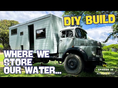 Water Bladders, Windows, Flashings and Floor | BUILDING BETSY - EPISODE 16 | DIY Camper Build