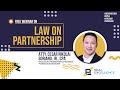 Law On Partnership By Atty Soriano