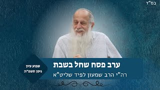 ערב פסח שחל בשבת | שבוע עיון פסח תשפ"ה | מו"ר רה"י הרב שמעון לפיד (ישיבת אור עציון) - התמונה מוצגת ישירות מתוך אתר האינטרנט יוטיוב. זכויות היוצרים בתמונה שייכות ליוצרה. קישור קרדיט למקור התוכן נמצא בתוך דף הסרטון