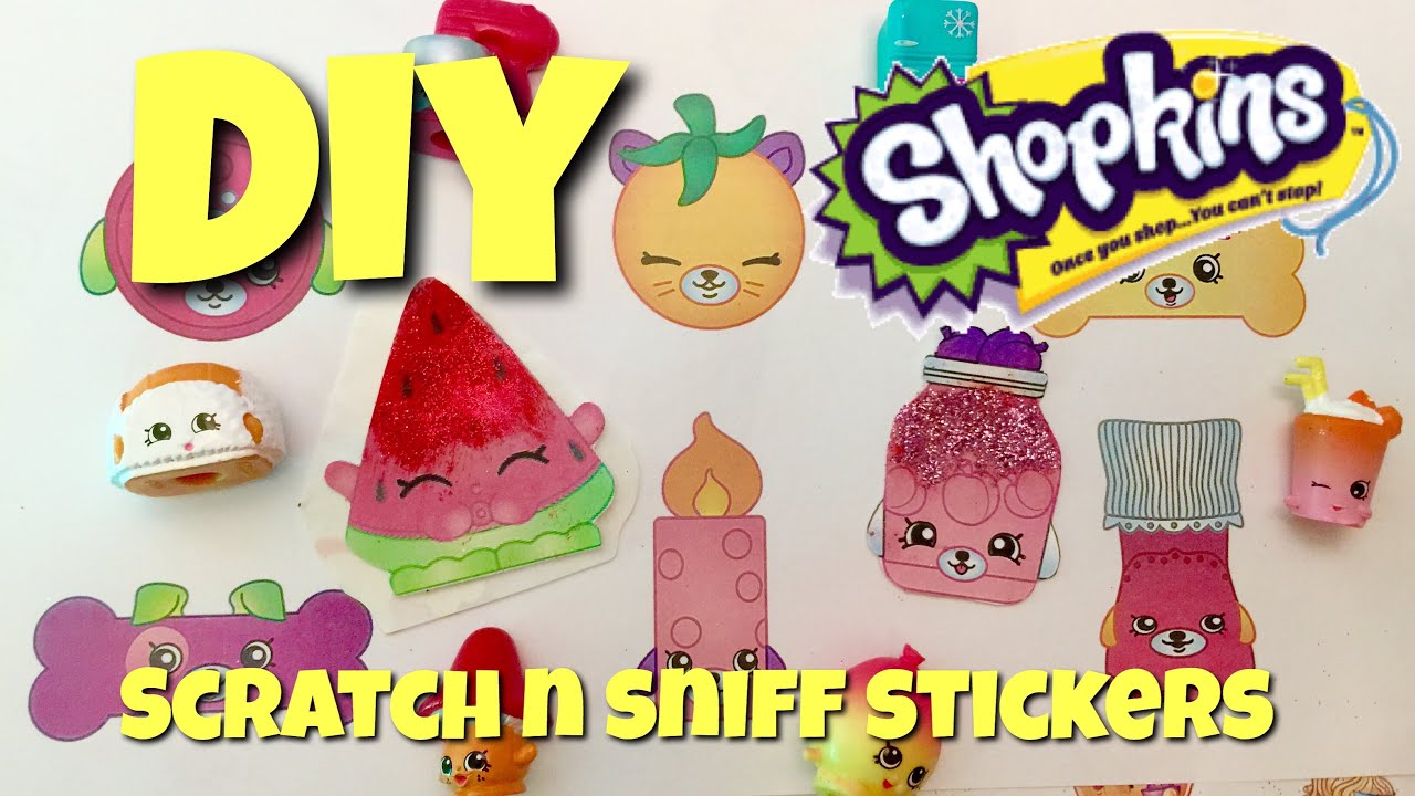 easy DIY Shopkins scratch and sniff stickers
