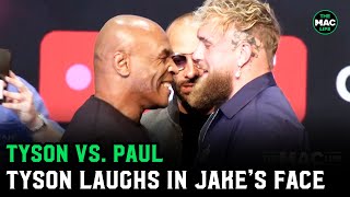 Mike Tyson vs. Jake Paul: Tyson Laughs In Jake's Face | Face Off Screenshot