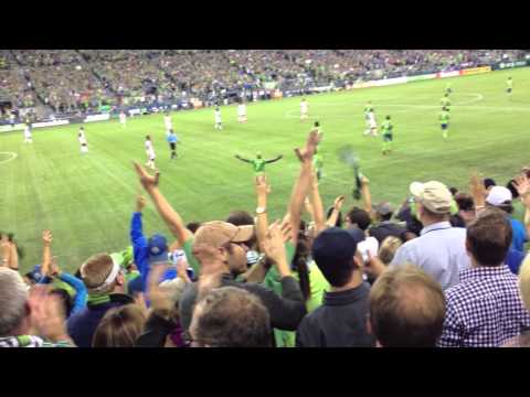 Eddie Johnson game winning goal Sounders vs Timbers 8-25-13