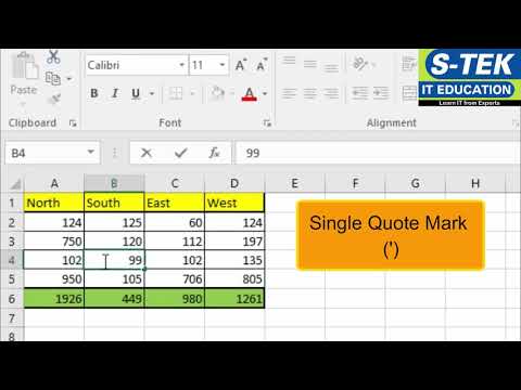 Microsoft Excel Tips & Tricks-Input Values Starting with 0