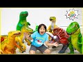 Ryan With Dinosaur In Our House Adventure Pretend Play