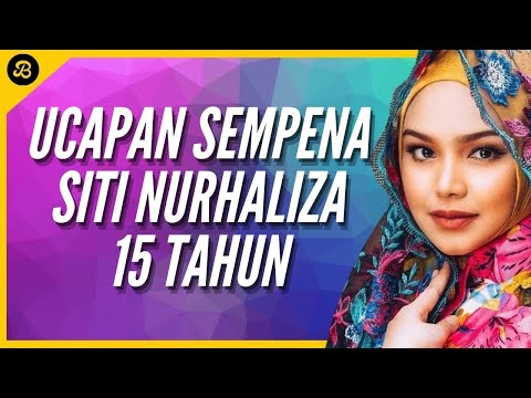Ucapan Gemilang 15 tahun Dato' Siti Nurhaliza