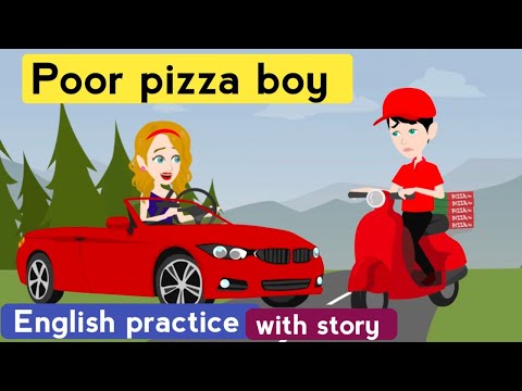 Poor pizza boy story  | English learning stories | Learn English | Animated stories | English story