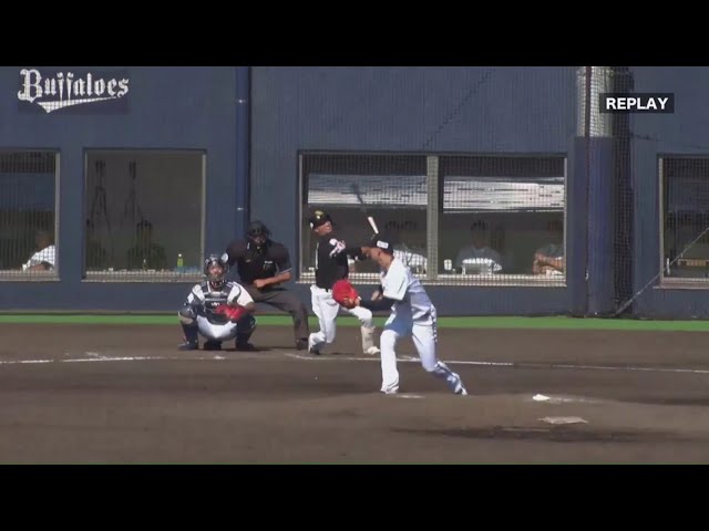 【ファーム】4年ぶりの一発!! ホークス・古澤がレフトスタンドへ今季ファーム第1号HR!! 2019/9/10 B-H(ファーム)