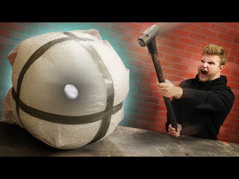 Can 100 Layers Of Bubble Wrap Protect An Egg?! Video