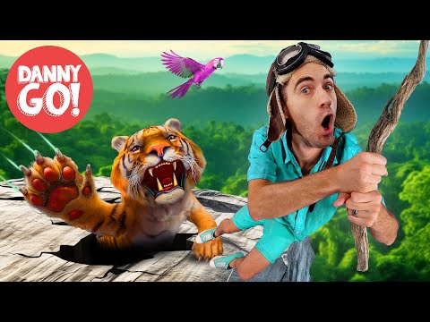 “Escape From Tiger Island!” (Jungle Adventure) ???????? Floor is Lava Game | Danny Go! Songs for Kids