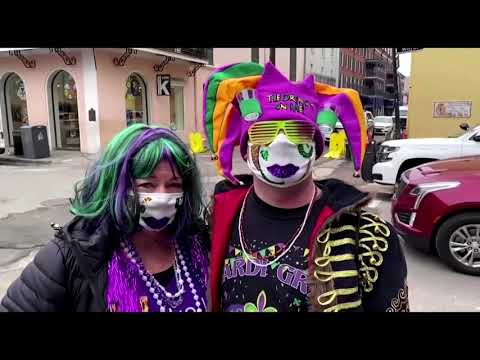 Bourbon Street in New Orleans sits empty for Mardi Gras