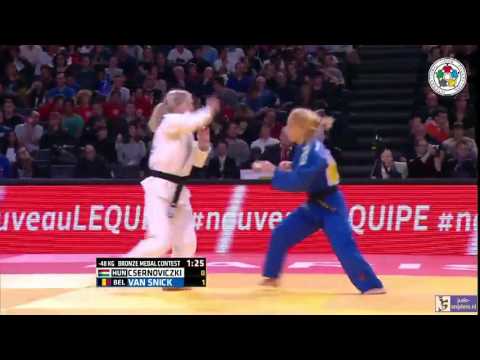 Judo 2016 Grand Slam Paris: Csernoviczki (HUN) - van Snick (BEL) [-48kg] bronze