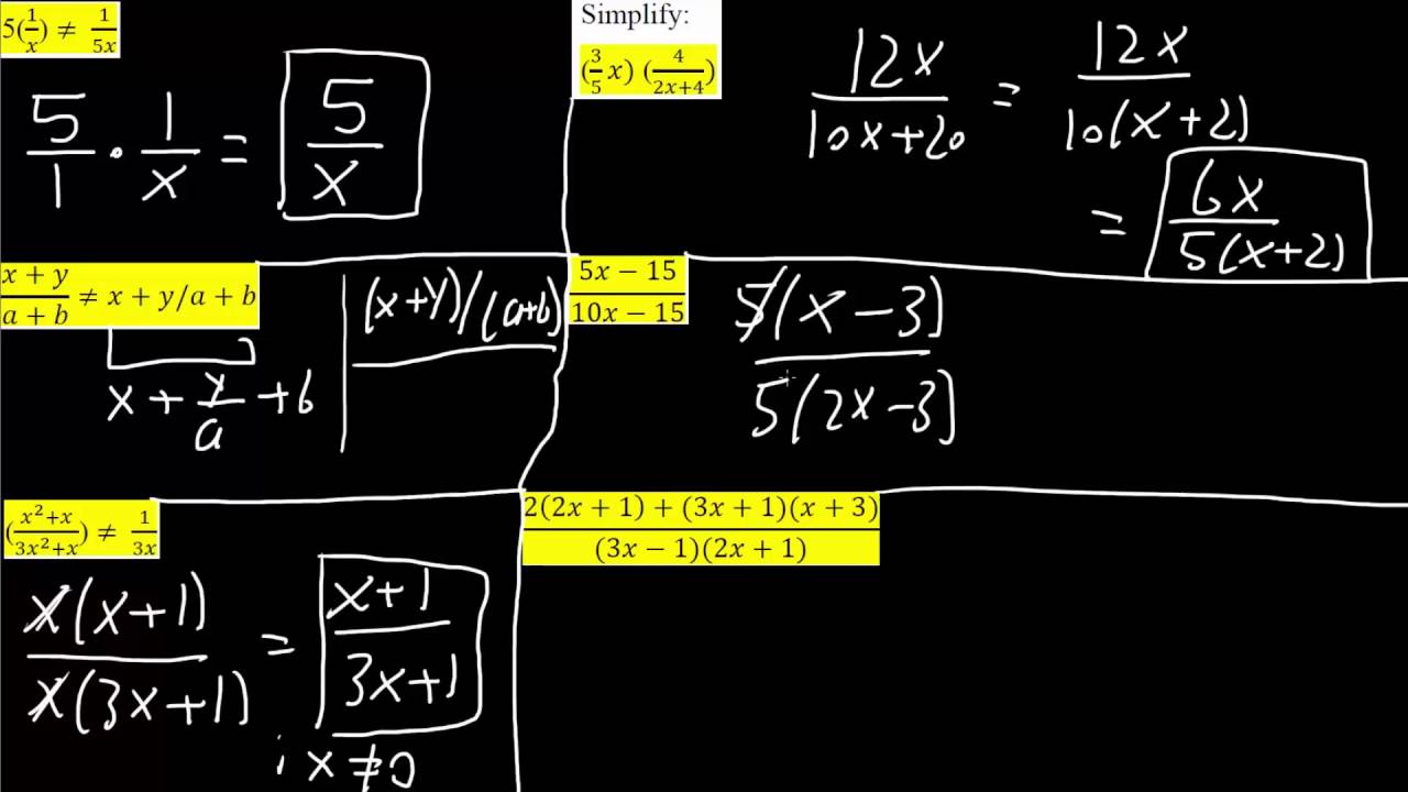 PreCal: Fractions Misconceptions  (Step by Step)