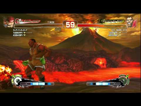 S-P-Y-K-E-Y (Evil Ryu) Vs ICE_MAN_213 (Balrog) SSF4 AE Endless Matches - PSN