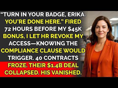 Fired 72 Hours Before My $45K Bonus — My Audit Clause Erased a $1.4B Deal ♟️