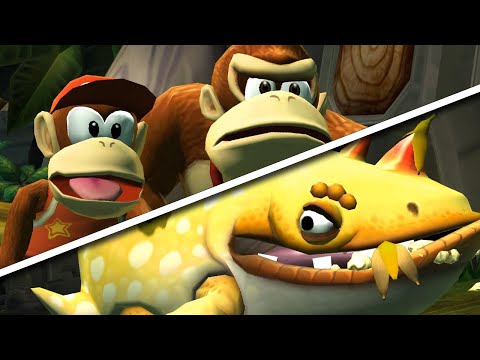 Donkey Kong Country Returns - World 1: Jungle - 2 Player Co-op (No Damage) 100% Walkthrough