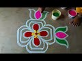 Chithirai madham simple flowers kolam3*3 easy pandaga muggulu design rangoli@KanishCreatives