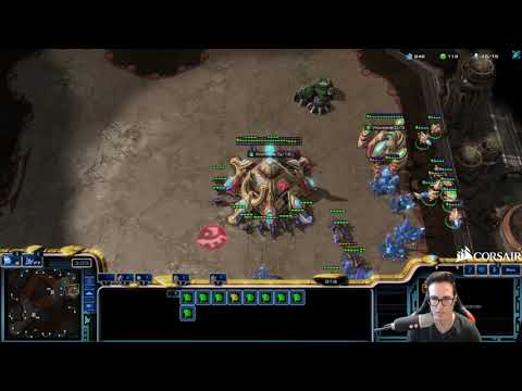 Down to the last unit! I get rushed by the drone-ling all-in!