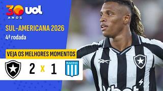 BOTAFOGO 2 X 1 RACING | MELHORES MOMENTOS | SUL-AMERICANA 2026