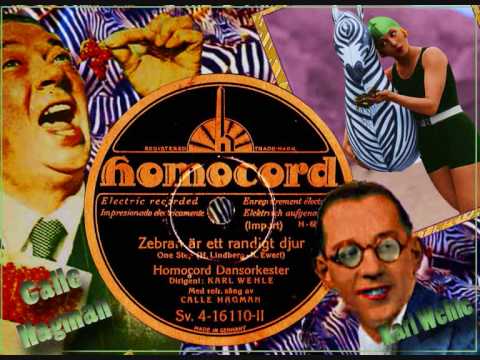 Karl Wehle & Carl Hagman - The zebra is a striped animal ( Zebran är ett randigt djur ) 1930
