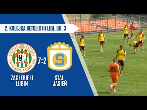 Zagłębie II Lubin -  Stal Jasień 7:2 - skrót meczu - 09.08.2025r.