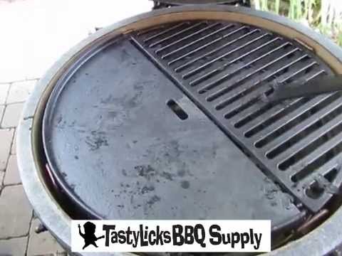 Kamado Joe Divide and Conquer Griddle on Big Green Egg Large Egg