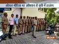 UP Police constables protest against arrest of colleague, spotted wearing black band