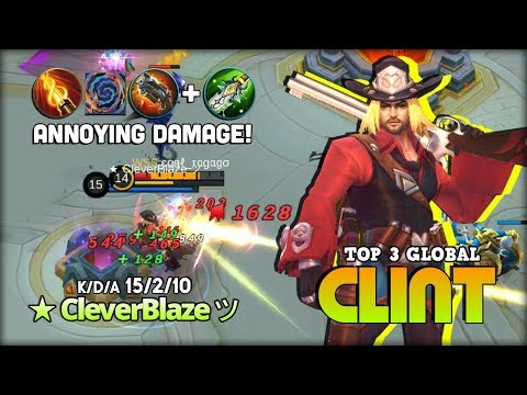 MANIAC Forgotten Marksman! Clint Anti Tank Hero! ★ CleverBlaze ツ Top 3 Global Clint ~ Mobile Legends