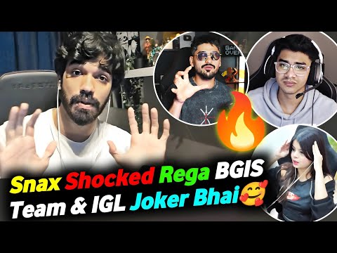 Snax React on Joker Bhai New Car🥰 Shocked by Rega BGIS Team - Joker Bhai IGL😂