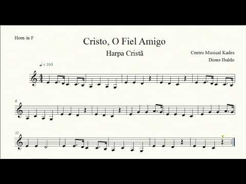 Partitura CRISTO, O FIEL AMIGO - Harpa Cristã  008 - Trompa