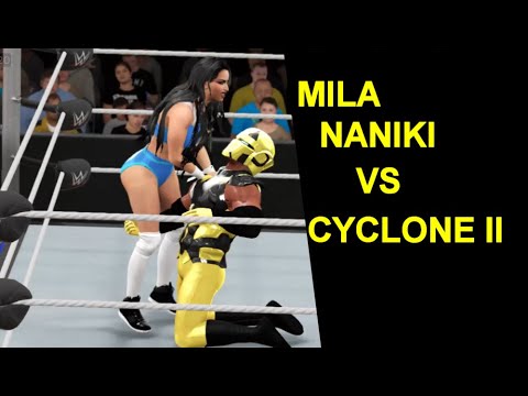 WWE 2K17 Mila Naniki vs Cyclone II - Falls Anywhere Match