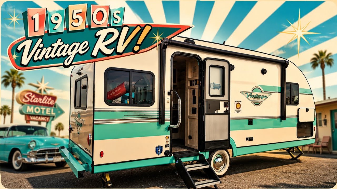 Step Back in Time with the Gulf Stream Vintage Cruiser 19ERD: A Family-Friendly Retro RV Adventure!