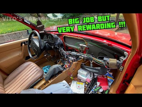 Red Mercedes 190E Dash Removal, Heater Core Replacement, HVAC Actuators & Other New Parts