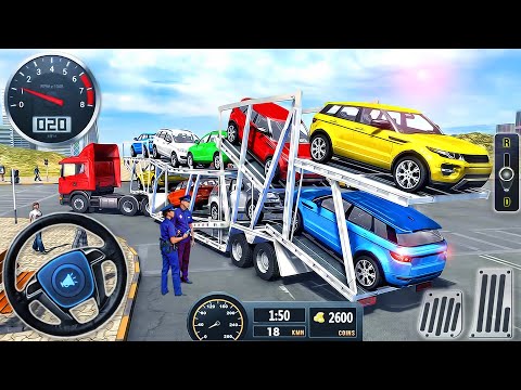 US Airplane Pilot Cargo Car Transporter - Multi Trailer Transport Drive Sim 2021 - Android GamePlay