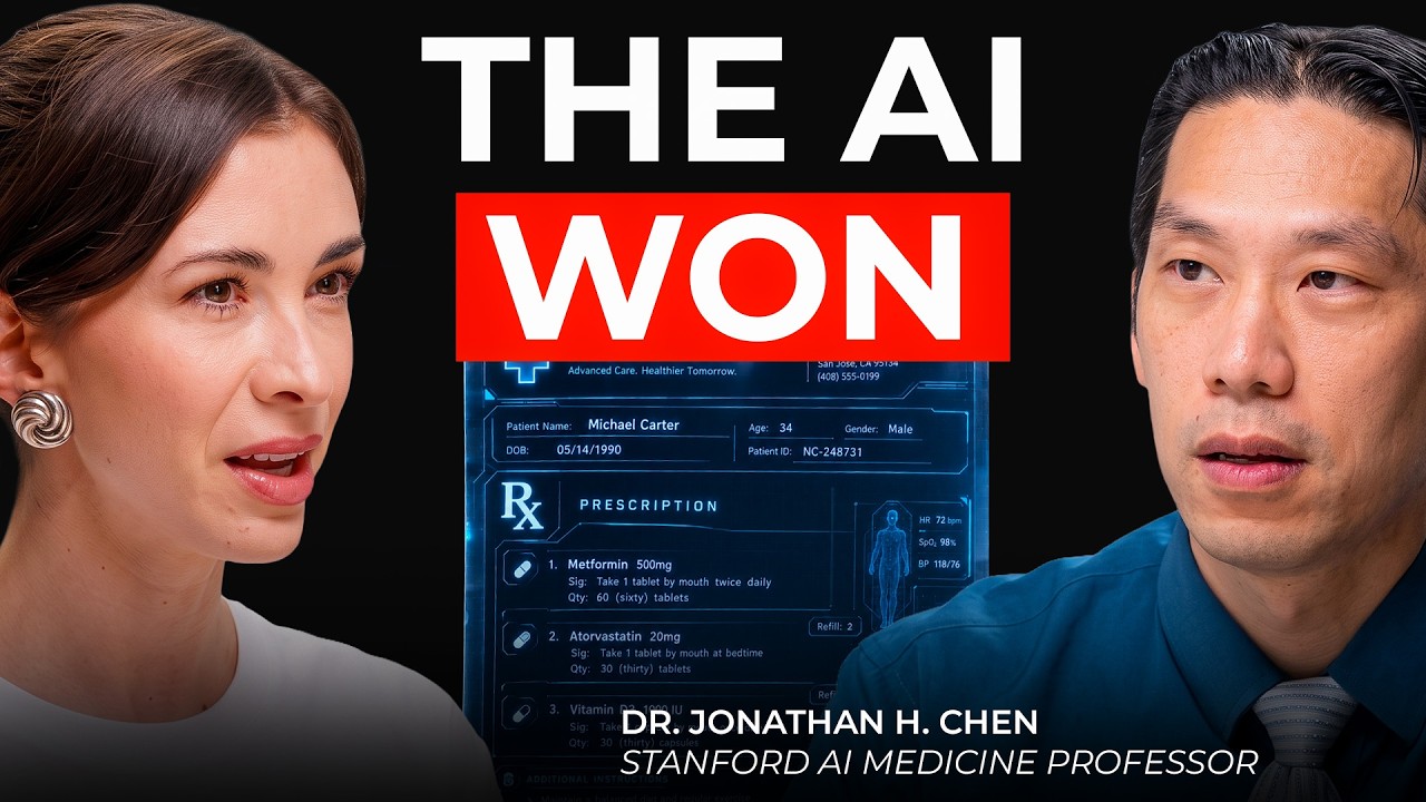 Dr. Jonathan Chen, Physician, Computer Scientist · Director of AI in Medical Education at Stanford Medicine, interviewed by Marina Mogilko on the Silicon Valley Girl Podcast