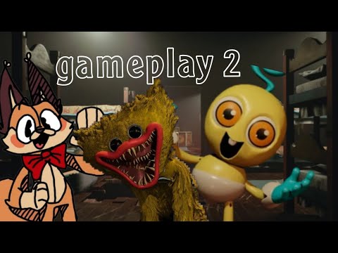 Poppy Playtime 6 gameplay 2 yellow huggy chase+baby long legs voice + funny fox cardboard