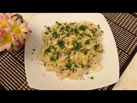 Delicious Pasta with Tuna in Cream Sauce | Tagliatelle with Tuna