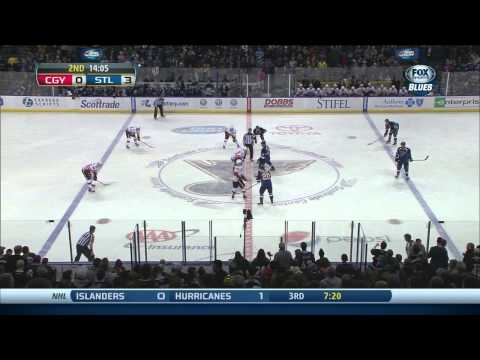 Alexander Steen backhand goal 3-0 Calgary Flames vs St. Louis Blues 11/7/13 NHL Hockey.