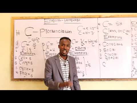 How to pronounce the letter "C"....by macalin mullah......