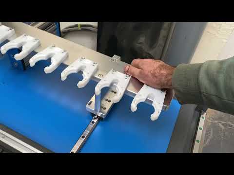 Mercury cnc . Rear Atc tool changer rack first look.