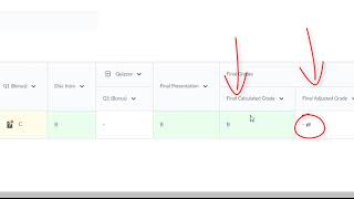 Gradebook tutorial   calculated vs  adjusted grade